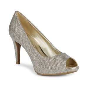 Bandolino Rainaa Metallic Peep Toe Pumps